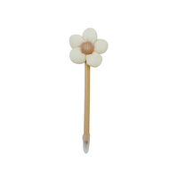 Crayon créatif en plastique multicolore personnalisable, forme fleur douce, pompon moelleux, écologique et durable, marque de niche
