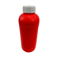 Botol Deterjen Kosong Silinder Matte 1000ml HDPE dengan Pegangan Samping Grosir Logo Kustom untuk Sabun Cair Tutup Ulir