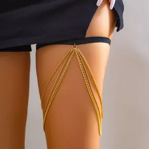 Chaîne de jambe et de cuisse élastique multicouche style bohème Showfay pour femme, idéale pour l'été, le bikini, sexy, réglable, <span class=keywords><strong>jarretière</strong></span>, bijou de corps - Product Image 2