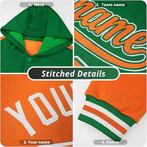 Blouson à capuche Letterman de baseball personnalisable Vestes universitaires personnalisées pour hommes femmes enfants avec logo nom et numéro Vêtements de sport - Product Image 5