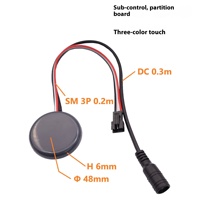 Interrupteur à induction à déflecteur DC5v-24v sans poinçonnage LED interrupteur tactile à capteur basse tension à balayage manuel pour armoires et armoires