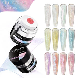 Gel de modelage pour nail art Mason, 12 couleurs nacrées, non toxique, longue durée, paillettes françaises, séchage LED, en flacon - Product Image 1