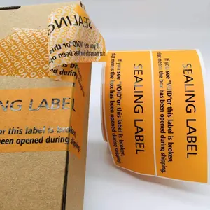 LOGO printing anti theft sticker open void label security warranty sticker tamper evident resistant label for boxes packaging