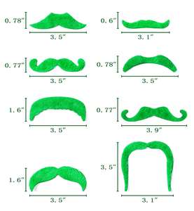 60Ct St. Patrick's Day Green Moustache-Auto-Adhésif <span class=keywords><strong>Barbe</strong></span> Shamrock Party Supplies Favors Costume Accessoire - Product Image 4