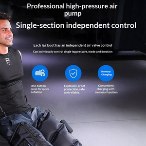 Portable Air Compression Leg Massager for Office Worker Home Use Sequential With Detachable Host <b>Storage</b> Bag EM-F909 Portable Ai - Product Image 2