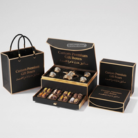 Caja Rígida Magnética con Logotipo Impreso para Decoración de Ramadán, Caja de Regalo de Lujo para Baklava y Dátiles, Bolsa de Regalo para Eid