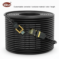 Câble Ethernet en cuivre haute vitesse IDEX 40 Gbit/s 2000 MHz S/FTP Cat8 8 conducteurs 26AWG gaine PVC 50 pieds – Fournisseur chinois de câbles