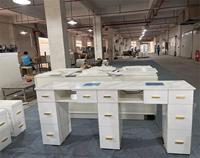 Bureau de réception sur mesure pour salon de beauté Healthtec - Design haut de gamme en bois massif avec SPA multifonctionnel pour les ongles et garantie de 2 ans