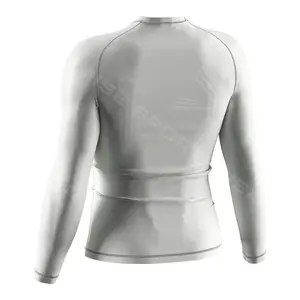 Özel Logo erkekler kadınlar uzun kollu baskılı döküntü yelek sörf spor Rashguard gömlek üst Upf 50 + döküntü Guard