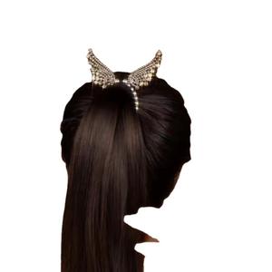Pinces à cheveux en strass noir et <span class=keywords><strong>or</strong></span> pour femmes, pinces à cheveux, Barrettes, porte-queue de cheval, épingles à cheveux, accessoires pour cheveux - Product Image 6