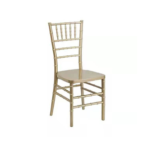 เก้าอี้อลูมิเนียมสีทอง Chiavari Napoleon ใช้สำหรับขายเก้าอี้ประตูส่งดอกกุหลาบพร้อมเบาะสีขาวสำหรับซ้อน Royal - Product Image 1