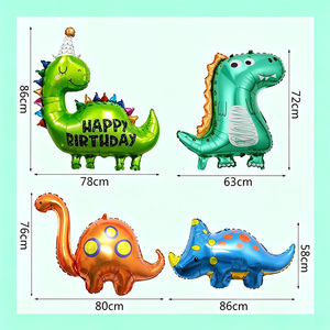 Ballon en aluminium vert chiffre 40 pouces Dinosaure pour garçons, Bannière Joyeux <span class=keywords><strong>Anniversaire</strong></span> Jungle, Accessoires de fête, Ballon d'<span class=keywords><strong>anniversaire</strong></span> pour enfants - Product Image 3