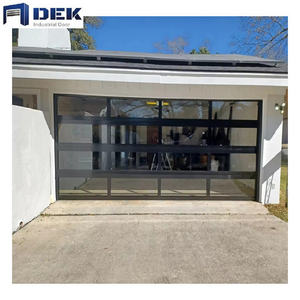 Portes <span class=keywords><strong>de</strong></span> <span class=keywords><strong>garage</strong></span> en verre isolées en aluminium motorisées modernes pour la maison - Product Image 6