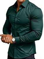 Chemises d'été pour hommes de taille européenne, style chinois, décontractées et professionnelles, légères, en polyester, à séchage rapide