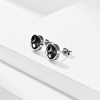 Vintage Yin Yang boucles d'oreilles chinois Tai Chi rond boucles d'oreilles femmes hommes garçons en acier inoxydable bijoux cadeau