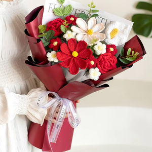 <span class=keywords><strong>Ramo</strong></span> de Rosas Gerbera Artificiales Hechas a Mano al por Mayor, Decorativas para Navidad, Graduación, Año Nuevo, Pascua, Día de San Valentín - Product Image 1