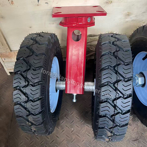 Roues de chariot de plage en caoutchouc à noyau en acier de 16 pouces avec housse anti-poussière, pneus en mousse solides, roues pivotantes robustes gonflables - Product Image 5