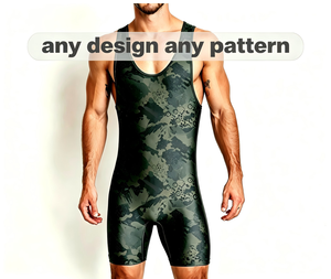 Combinaison de lutte personnalisée pour équipe, imprimée, en polyester, respirante, anti-transpiration, séchage rapide, anti-bactérienne, pour l'été - Product Image 1