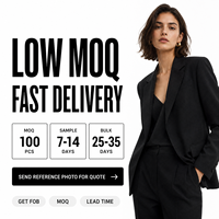 Damenbekleidung Blazer-Kleid Langarm Slim Fit Damas Mujeres De Mujer Conjunto Maßgeschneiderte Herstellung Luxus OEM