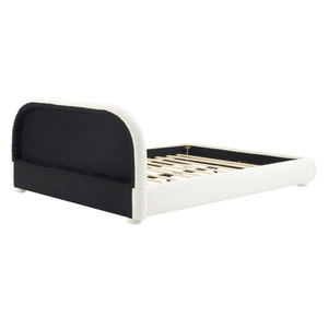 Hot Sale Modern Convertible Soft <b>Bed</b> Italian Minimalist Design <b>Queen</b> <b>Size</b> Teak Wood <b>Frame</b> for Bedroom - Product Image 3