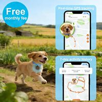 Rastreador GPS para Perros, Collar Inteligente con Localización en Tiempo Real, Sin Cuota Mensual ni Tarjeta SIM, Funciona con IOS, Ultrafino, Resistente al Agua IP68
