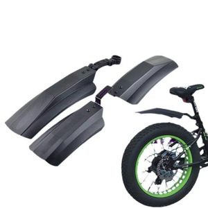 Guardabarros de Plástico Negro para Bicicleta de Montaña 0236, Juego de Protectores de Nieve Extra Anchos de Liberación Rápida - Product Image 1