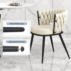 <span class=keywords><strong>Tessitura</strong></span> a mano moderna gambe dorate sedia da pranzo in velluto tessuto sedie da pranzo con struttura in metallo - Product Image 3