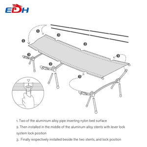 Lit de camping pliable en aluminium, bâton de <span class=keywords><strong>marche</strong></span>, sacs, luxe, portable, <span class=keywords><strong>camion</strong></span> léger, lit de camping pliable - Product Image 6