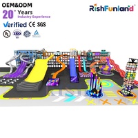Équipement de jeu commercial personnalisé et tendance pour parcs d'attractions multi-activités, toboggans interactifs, équipement de terrain de jeu intérieur pour enfants