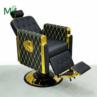 Chaises de coiffeur portables en aluminium au design moderne, inclinables et noires