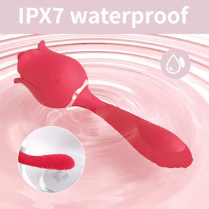 QIYI Dropshipping Weiblicher Rosen-Zungenvibrator G-Punkt Rosen-<span class=keywords><strong>Vibrator</strong></span> Sexspielzeug für Frauen Nippel-Klitoris-Leckstimulator - Product Image 4
