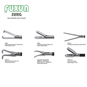 Fórceps de agarre grandes de litotomía reutilizables de 10mm, instrumentos endoscópicos quirúrgicos médicos, juego de laparoscopia laparoscópica, acero Manual - Product Image 5