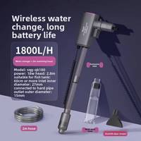 Changeur d'eau d'aquarium sans fil 1800L, nettoyeur de sable électrique pour aquarium, pompe à siphon pour aquarium à batterie