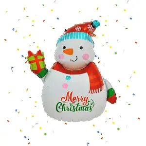 새로운 디자인 크리스마스 눈사람 풍선 장식 용품 크리스마스 장식품 글로보 피에스타 호일 풍선 OEM