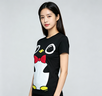 T-shirt pour femme à manches courtes personnalisé avec impression sérigraphique, 100% coton premium, impression personnalisée avec votre logo ou votre design