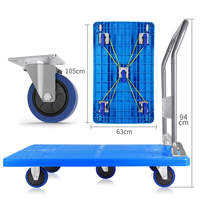 Mracking Transporteurs de plaques d'acier Remorques Chariots à petite plate-forme pour tirer des marchandises