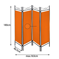 Paravent Pliant Paravent Paravent Espagnol Mur Écran de Confidentialité extérieur métal polyester paravent