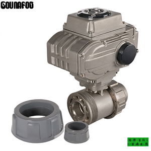 COVNA Motorisiertes Ventil DN25 1 Zoll <span class=keywords><strong>2</strong></span>-Wege Kunststoff UPVC Motorbetriebenes Steuer-Elektro-Kugelventil AC220V - Product Image 2