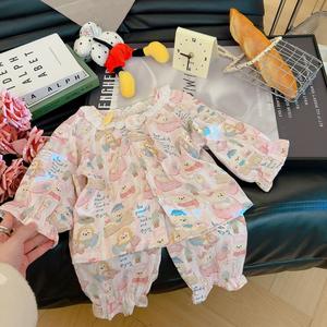 Conjunto de Ropa para Niños de 1 a 18 Años, <span class=keywords><strong>Pijama</strong></span> de Verano para Niños, <span class=keywords><strong>Pijama</strong></span> de Algodón para Niñas, Ropa Infantil de Algodón Puro - Product Image 4