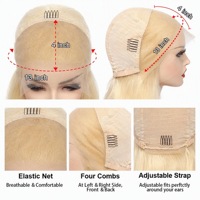 Perruques Lace Front 13x6 13x4 en Cheveux Péruviens 613 HD Transparentes, Blond Miel 150%, Sans Colle, Double Drawn, Pré-épilées