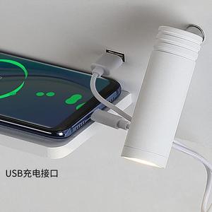 Hiện đại đơn giản LED hợp kim nhôm đọc Tường Đèn USB không dây điện thoại di động sạc Đèn tường cạnh giường ngủ - Product Image 3