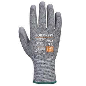 PORTWEST - A622G7RS MR gant de paume en polyuréthane coupé gris-GANTS EAN 5036108217083 - Product Image 2