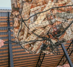 100% HDPE Plastic Firewood <strong>Net</strong> <strong>Bag</strong> Large 1000L-1500L Wood Mesh <strong>Bag</strong> Recyclable for Industry &amp; Agriculture Use - Product Image 3