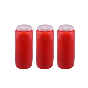 White <b>Red</b> Grave <b>Candles</b> Vegan Cruelty-Free Plant-Based Natural Eco-Friendly Pillar Oil <b>Candles</b> - Product Image 1