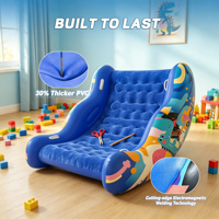 Fauteuil à bascule gonflable en PVC floqué pour enfants avec pompe intégrée, canapé de lecture sensoriel pour tout-petits