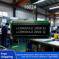 LCD1602A COB Layar Karakter Font Inggris-Jepang VA Film Hitam 16x2 Tampilan Industri Modul LCD LCM IC Driver AIP31066LC