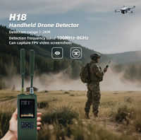 Nouveau détecteur portable 100 MHz-8000 MHz, portée 1-3 km, double antenne, système de détection FPV, système de détection de drones avec alarme d'identification précise