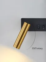 Éclairage minimaliste à intensité variable pour chambre et salon 350 °   Appliques murales LED modernes nordiques à température de couleur réglable (3 couleurs)