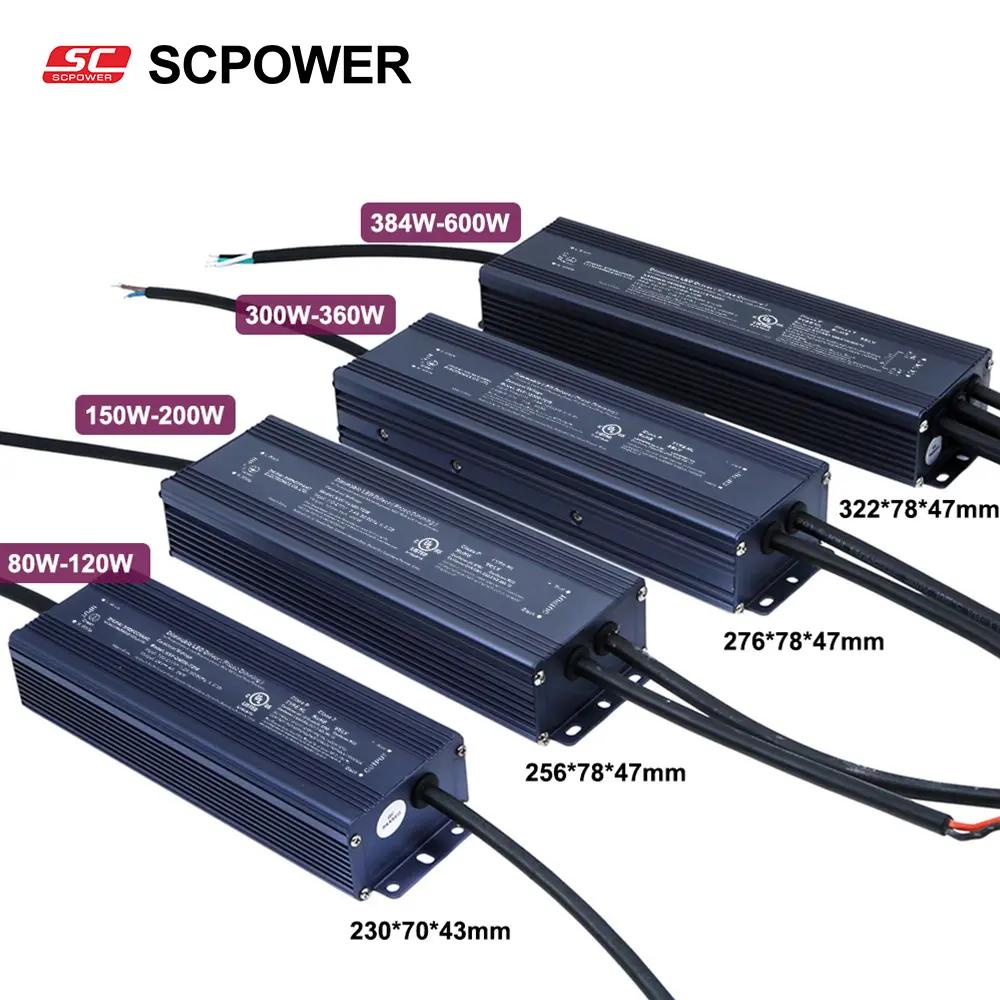SCPOWER 170-265VAC Constant Voltage 24V 6.25A 150W Waterproof LED Power Supply led driver