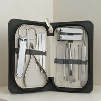 Ensemble de manucure et pédicure en acier inoxydable 25 pièces, kit professionnel de soin des ongles avec étui à fermeture éclair en PU